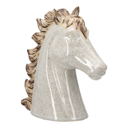  SCULPTURE HORSE CERAMIC BEIGE 19X9X20CM 19X9X20CM