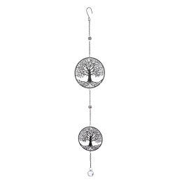  ΓΙΡΛΑΝΤΑ ROUND TREE OF LIFE MOTIF METAL BLACK 15X3X80CM 15X3X80CM