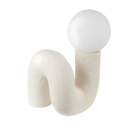  ΕΠΙΤΡΑΠΕΖΙΟ ΦΩΤΙΣΤΙΚΟ ORGANIC CERAMIC BEIGE WHITE 18X17X30CM 18X17X30CM