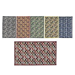 ΧΑΛΙ GOBELIN ΠΟΛΥΧΡΩΜΑ ΤΡΙΓΩΝΑ 70% POLYESTER/30% ΒΑΜΒΑΚΙ 50X110CM ΣΕ 6 ΣΧΕΔΙΑ