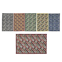 ΧΑΛΙ GOBELIN ΓΕΩΜΕΤΡΙΚΑ ΣΧΗΜΑΤΑ ΠΟΛΥΧΡΩΜΟ 70% POLYESTER/30% ΒΑΜΒΑΚΙ 50X80CM ΣΕ 6 ΣΧΕΔΙΑ