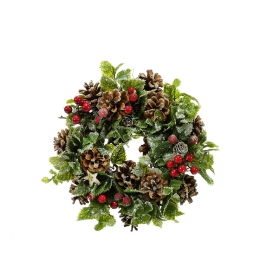 ΣΤΕΦΑΝΙ ΜΕ BERRIES ΚΑΙ ΚΟΥΚΟΥΝΑΡΙΑ Φ24CM