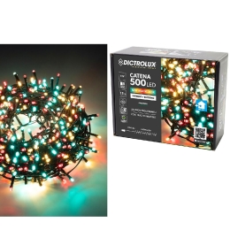 500 LED ΕΣΩΤ. & ΕΞΩΤ. ΧΩΡΟΥ ΜΕ 8 ΠΡΟΓΡΑΜΜΑΤΑ ΚΑΙ ΜΕΤΑΣΧΗΜΑΤΙΣΤΗ ΠΟΛΥΧΡΩΜΟ ΦΩΣ ΠΡΑΣΙΝΟ ΚΑΛΩΔΙΟ ΜΗ ΕΠΕΚΤΕΙΝΟΜΕΝΟ IP44 31V 