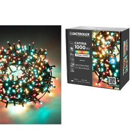 1000 LED ΕΣΩΤ. & ΕΞΩΤ. ΧΩΡΟΥ ΜΕ 8 ΠΡΟΓΡΑΜΜΑΤΑ ΚΑΙ ΜΕΤΑΣΧΗΜΑΤΙΣΤΗ ΠΟΛΥΧΡΩΜΟ ΦΩΣ ΠΡΑΣΙΝΟ ΚΑΛΩΔΙΟ ΜΗ ΕΠΕΚΤΕΙΝΟΜΕΝΟ IP44 31V