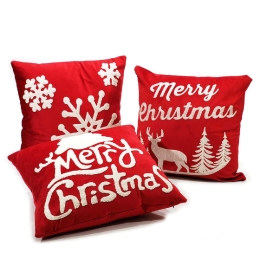 ΜΑΞΙΛΑΡΙ MERRY CHRISTMAS ΚΟΚΚΙΝΟ ΒΕΛΟΥΔΟ 43X43CM ΣΕ 3 ΣΧΕΔΙΑ