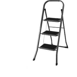 ΣΚΑΜΠΟ EASYCLIMB ΜΑΥΡΟ/ΧΑΛΥΒΑΣ 46.5X73.5X116CM 3 ΣΚΑΛΟΠΑΤΙΑ