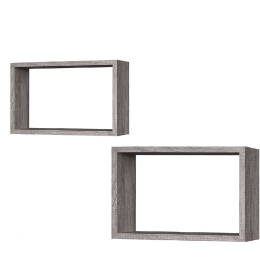 ΡΑΦΙΑ ΓΚΡΙ ΔΡΥΣ 40X27X12CM/36.5X23.5X12CM 2ΤΜΧ