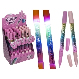ΣΤΥΛΟ ΜΕ GLITTER ΚΑΙ ΦΩΣ ΠΛΑΣΤΙΚΟ 15CM ΣΕ 2 ΧΡΩΜΑΤΑ