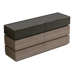 ΣΥΡΤΑΡΙΕΡΑ SONLEN PAKOWORLD MDF ΣΕ ΑΝΘΡΑΚΙ-SONOMA ΑΠΟΧΡΩΣΗ 120X40X72ΕΚ