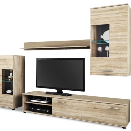 ΣΥΝΘΕΤΟ ΣΑΛΟΝΙΟΥ COOL PAKOWORLD ΧΡΩΜΑ SONOMA 263X40X190ΕΚ