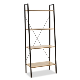 ΒΙΒΛΙΟΘΗΚΗ RAMON PAKOWORLD ΦΥΣΙΚΟ-ΜΑΥΡΟ 60X23X145,5ΕΚ