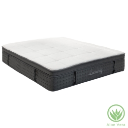 ΣΤΡΩΜΑ LUXURY PAKOWORLD POCKET SPRING+GEL MEMORY FOAM+LATEX ΜΟΝΗΣ ΟΨΗΣ ALOE VERA 34-36CM 160X200ΕΚ