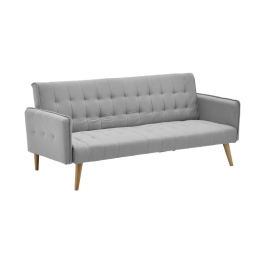 ΚΑΝΑΠΕΣ-ΚΡΕΒΑΤΙ ONERO INART ΓΚΡΙ ΥΦΑΣΜΑ 187X85X80ΕΚ