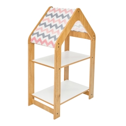 ΡΑΦΙΕΡΑ MONTESSORI ZOILEN PAKOWORLD ΦΥΣΙΚΟ-ΛΕΥΚΟ-ΡΟΖ MDF 50X30X80ΕΚ