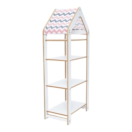 ΡΑΦΙΕΡΑ MONTESSORI ZOILEN II PAKOWORLD ΛΕΥΚΟ-ΡΟΖ MDF 50X30X120ΕΚ