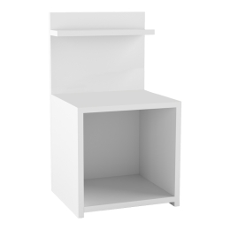 ΚΟΜΟΔΙΝΟ KASSITO PAKOWORLD ΜΕΛΑΜΙΝΗ ΣΕ ΛΕΥΚΗ ΑΠΟΧΡΩΣΗ 35X32X63ΕΚ