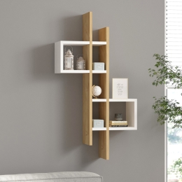ΡΑΦΙΕΡΑ ΤΟΙΧΟΥ GAREL PAKOWORLD ΣΕ OAK-ΛΕΥΚΗ ΑΠΟΧΡΩΣΗ 53,8X19,6X108ΕΚ