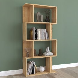 ΒΙΒΛΙΟΘΗΚΗ KADU PAKOWORLD ΣΕ OAK ΑΠΟΧΡΩΣΗ  72X22X147ΕΚ