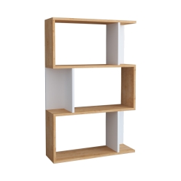 ΒΙΒΛΙΟΘΗΚΗ KADU PAKOWORLD ΣΕ OAK-ΛΕΥΚΗ ΑΠΟΧΡΩΣΗ  72X22X108ΕΚ