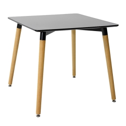 ΤΡΑΠΕΖΙ NATALI PAKOWORLD ΕΠΙΦΑΝΕΙΑ MDF ΜΑΥΡΟ 80X80X75ΕΚ
