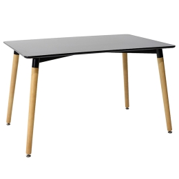 ΤΡΑΠΕΖΙ NATALI PAKOWORLD ΕΠΙΦΑΝΕΙΑ MDF ΜΑΥΡΟ 150X80X75ΕΚ