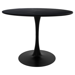 ΤΡΑΠΕΖΙ BALOU I PAKOWORLD MDF ΜΑΥΡΟ ΜΑΡΜΑΡΟΥ Φ120X75ΕΚ