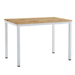 ΤΡΑΠΕΖΙ WITTE PAKOWORLD MDF/METAL ΣΕ SONOMA ΑΠΟΧΡΩΣΗ ΜΕ ΜΑΥΡΟ ΠΟΔΙ 110X70X76ΕΚ