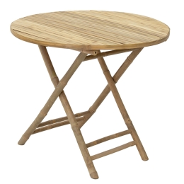 ΤΡΑΠΕΖΙ OBBIE PAKOWORLD ΠΤΥΣΣΟΜΕΝΟ BAMBOO ΦΥΣΙΚΟ Φ90X77ΕΚ