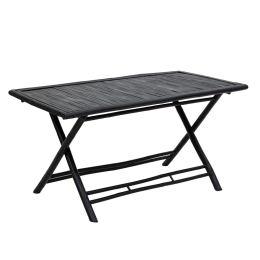 ΤΡΑΠΕΖΙ BADOU PAKOWORLD ΠΤΥΣΣΟΜΕΝΟ BAMBOO ΜΑΥΡΟ 150X80X77ΕΚ