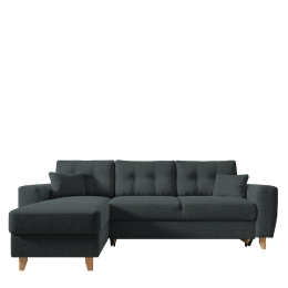 ΚΑΝΑΠΕΣ ΓΩΝΙΑΚΟΣ ARTELIBRE ΑΝΑΣΤΡΕΨΙΜΗ ΓΩΝΙΑ JESSIE 235X160X85CM ΣΚΟΥΡΟ ΓΚΡΙ