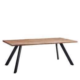 ΤΡΑΠΕΖΙ ΤΡΑΠΕΖΑΡΙΑΣ ARTELIBRE AOSA HONEY MAPLE/ΜΑΥΡΟ MDF/ΜΕΤΑΛΛΟ 200X100X76CM