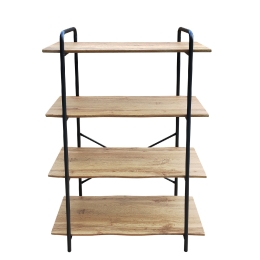 ΡΑΦΙΕΡΑ ARTELIBRE AMORA ΦΥΣΙΚΟ/ΜΑΥΡΟ MDF/ΜΕΤΑΛΛΟ 80X34X112CM