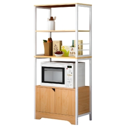 ΡΑΦΙΕΡΑ ΚΟΥΖΙΝΑΣ ARTELIBRE CARIBOU ΔΡΥΣ/ΛΕΥΚΟ MDF/ΜΕΤΑΛΛΟ 60X30X120CM