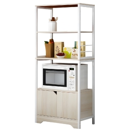 ΡΑΦΙΕΡΑ ΚΟΥΖΙΝΑΣ ARTELIBRE CARIBOU MAPLE/ΛΕΥΚΟ MDF/ΜΕΤΑΛΛΟ 60X30X120CM