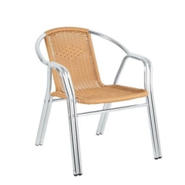 ΠΟΛΥΘΡΟΝΑ ARTELIBRE RATTAN JUPITER ΜΠΕΖ/ΑΣΗΜΙ 58X64X67CM