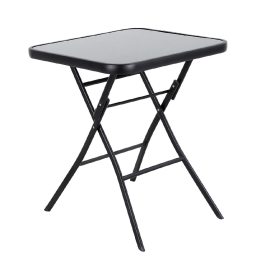 ΤΡΑΠΕΖΙ ΜΕΤΑΛΛΙΚΟ ARTELIBRE ΠΤΥΣΣΟΜΕΝΟ TAURUS ΜΑΥΡΟ 60X60X70CM