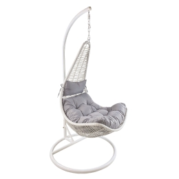 ΚΟΥΝΙΑ ΠΟΛΥΘΡΟΝΑ ARTELIBRE KEVIN ΛΕΥΚΟ/ΓΚΡΙ ΜΕΤΑΛΛΟ/RATTAN 80X70X195CM