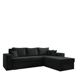 ΚΑΝΑΠΕΣ ΓΩΝΙΑΚΟΣ ARTELIBRE ΑΝΑΣΤΡΕΨΙΜΟΣ CAHABON ΜΑΥΡΟ 250X210X79CM