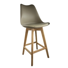 ΣΚΑΜΠΟ BAR ARTELIBRE BRONX CAPPUCCINO PP/PU/ΞΥΛΟ 57.5X49X105CM