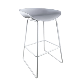 ΣΚΑΜΠΟ BAR ARTELIBRE VICTORY ΛΕΥΚΟ PP/ΜΕΤΑΛΛΟ 43X42X85CM