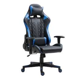 ΚΑΡΕΚΛΑ ΓΡΑΦΕΙΟΥ ARTELIBRE GAMING ENNIS ΜΠΛΕ/ΜΑΥΡΟ PVC 70X55X122-131CM