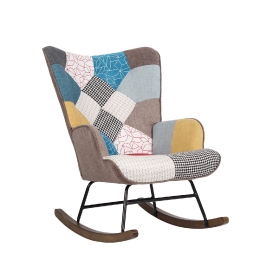 ΠΟΛΥΘΡΟΝΑ ΚΟΥΝΙΣΤΗ ARTELIBRE GERDA PATCHWORK ΥΦΑΣΜΑ/ΜΕΤΑΛΛΟ/ΞΥΛΟ 84X69X90CM