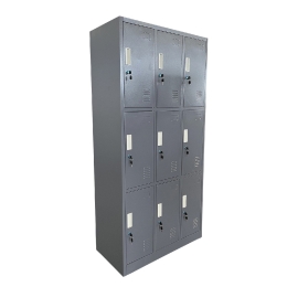 ΦΟΡΙΑΜΟΣ ARTELIBRE 9 ΘΕΣΕΩΝ EARNUR ΣΚΟΥΡΟ ΓΚΡΙ ΜΕΤΑΛΛΟ 90X45X185CM