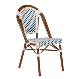 ΚΑΡΕΚΛΑ ΚΗΠΟΥ ARTELIBRE MUTARAZI ΛΕΥΚΟ/ΜΠΛΕ ΑΛΟΥΜΙΝΙΟ/RATTAN 50X57X85CM