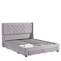 ΚΡΕΒΑΤΙ ΔΙΠΛΟ ARTELIBRE ANNONA IVORY ΒΕΛΟΥΔΟ (ΣΤΡΩΜΑ 160X200CM)