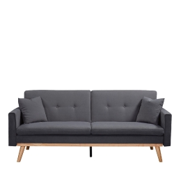 ΚΑΝΑΠΕΣ ΚΡΕΒΑΤΙ ARTELIBRE BELVIA ΣΚΟΥΡΟ ΓΚΡΙ 202X89X83CM