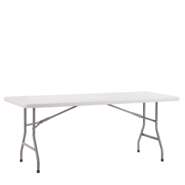 ΤΡΑΠΕΖΙ CATERING ARTELIBRE POPLAR ΠΤΥΣΣΟΜΕΝΟ (ΟΧΙ ΒΑΛΙΤΣΑ) ΛΕΥΚΟ/ΓΚΡΙ HDPE/ΜΕΤΑΛΛΟ 180X75X74CM