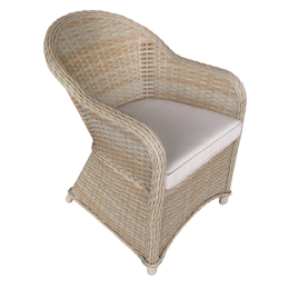 ΠΟΛΥΘΡΟΝΑ ΚΗΠΟΥ HADRIAN PAKOWORLD RATTAN ΚΑΦΕ- TEXTILENE ΜΠΕΖ 57X70X85ΕΚ