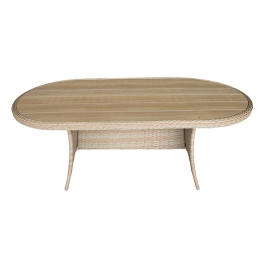 ΤΡΑΠΕΖΙ KEIR PAKOWORLD RATTAN-ΑΛΟΥΜΙΝΙΟ ΚΑΦΕ 180X90X72ΕΚ