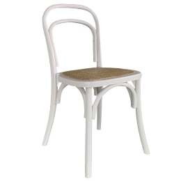 ΚΑΡΕΚΛΑ ΕΠΑΓΓΕΛΜΑΤΙΚΗ ARTELIBRE LETO ΛΕΥΚΟ ΞΥΛΟ/RATTAN 45X45X89CM